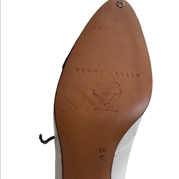 Perry Ellis | Sleek Tap Dancing Shoes Black White Size 6.5 - Picture 5 of 9